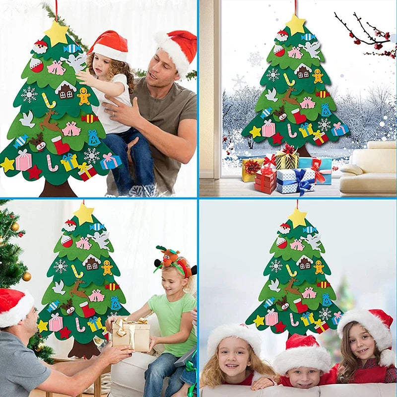 DIY Felt Christmas Tree – Kids Wall Hanging Decoration Set