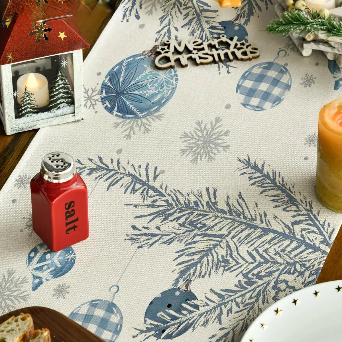 Table Runner Collection - Christmas Pine Trees Linen Table Runners