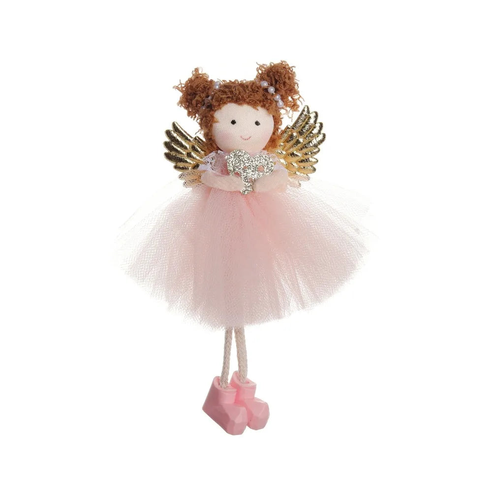 Ornament Collection - Plush Angel Christmas Ornament – Soft Velvet Hanging Angel Doll Decoration