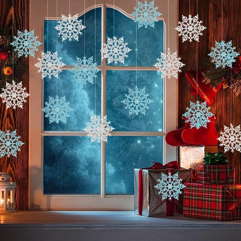 Ornament Collection - Sparkling Snowflakes For Christmas Tree Decoration