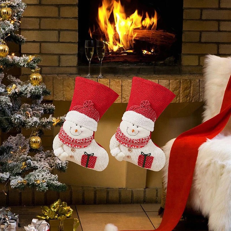 Christmas Stocking Collection - Classic Christmas Stocking Decoration | Festive Holiday Gift Holder