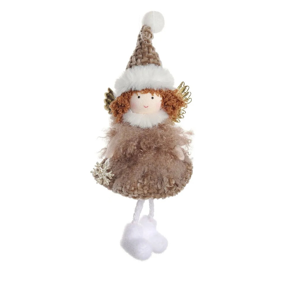 Ornament Collection - Plush Angel Christmas Ornament – Soft Velvet Hanging Angel Doll Decoration