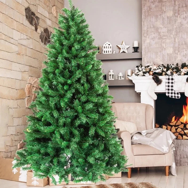 180cm Green Artificial Christmas Tree – Full PVC Holiday Decoration with Metal Stand
