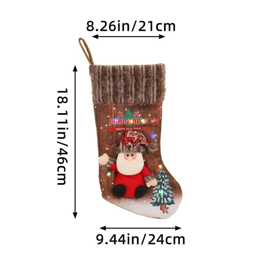 LED Christmas Stocking – Light-Up Festive Hanging Decoration