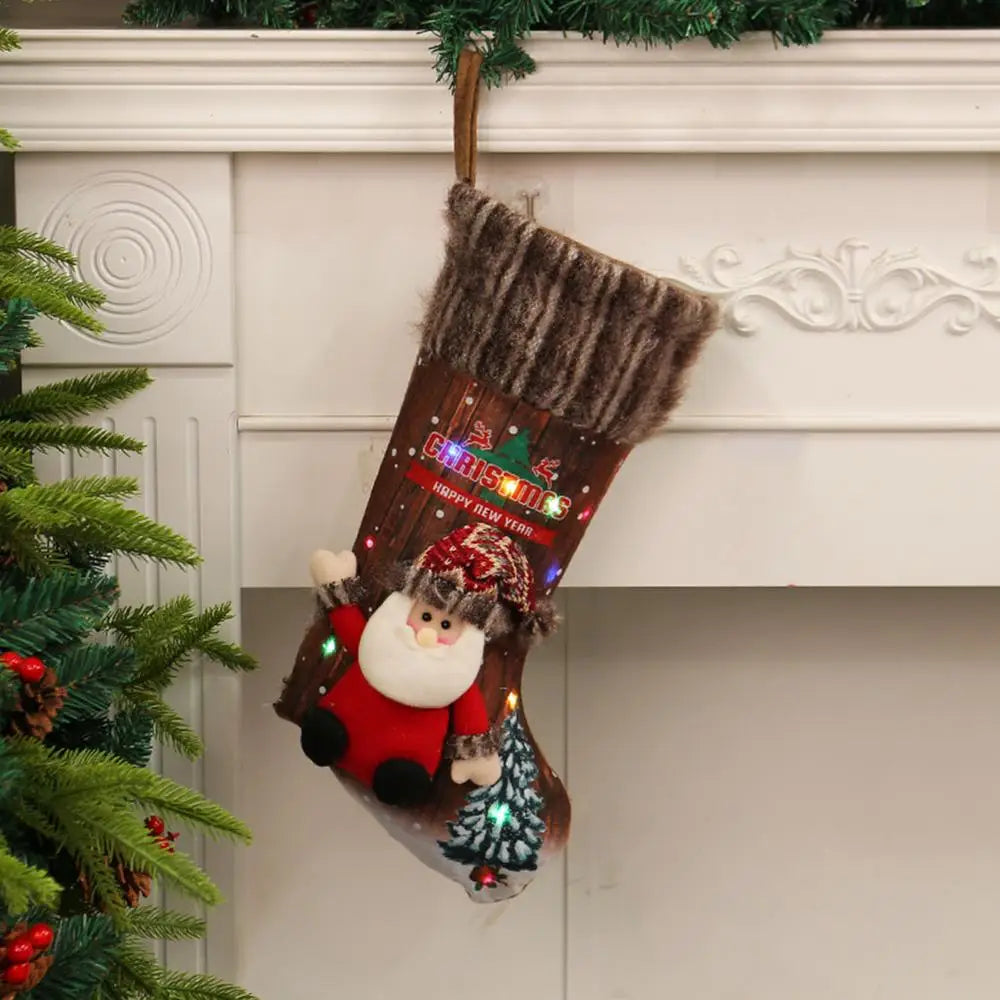 LED Christmas Stocking – Light-Up Festive Hanging Decoration