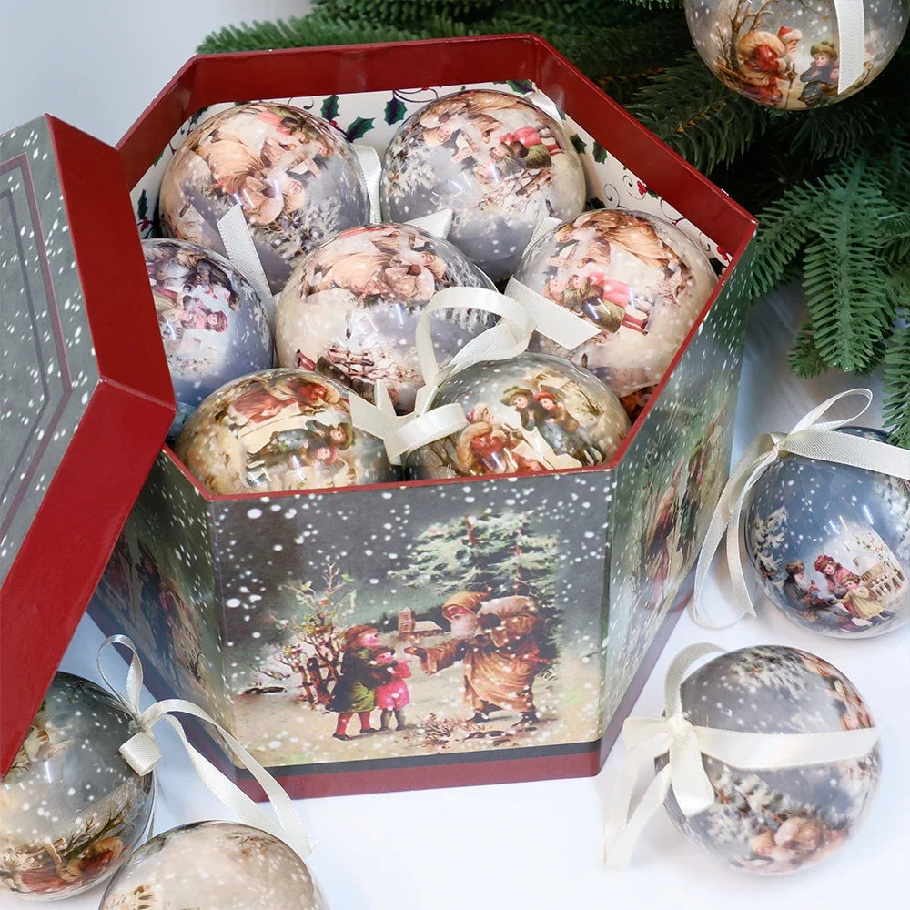 14pcs Christmas Mirror Ball Ornaments – Bright Hanging Decoration Ball Set