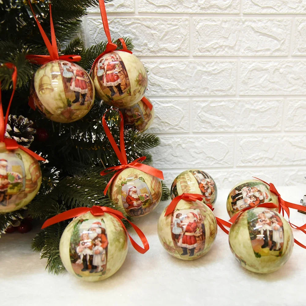 14pcs Christmas Mirror Ball Ornaments – Bright Hanging Decoration Ball Set