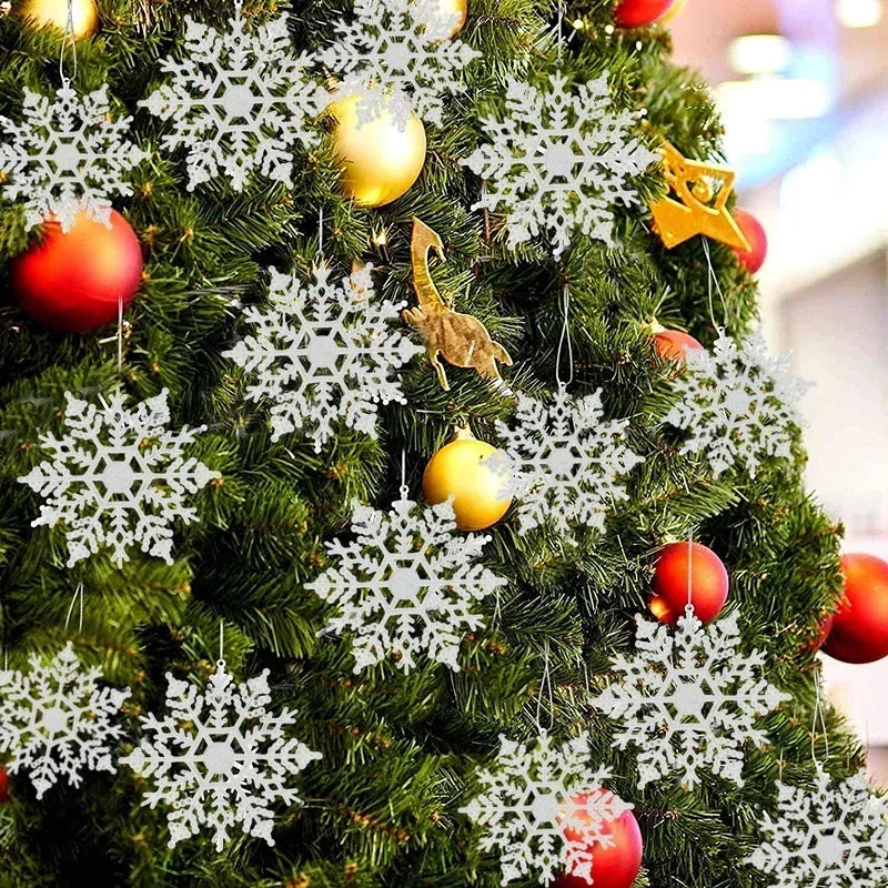 Ornament Collection - Sparkling Snowflakes For Christmas Tree Decoration