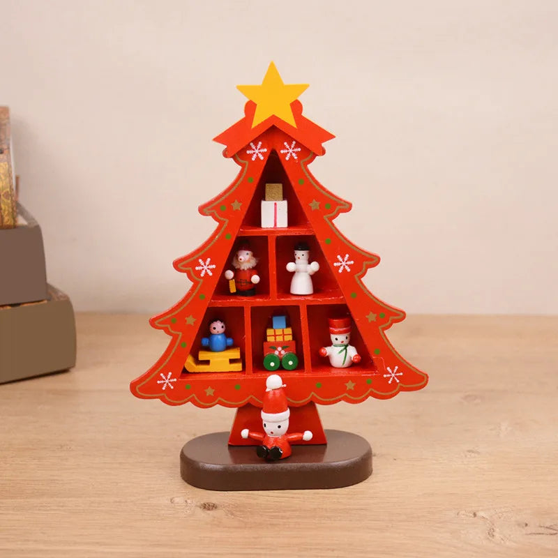 Wood Collection - Wooden Christmas Tree Creative Scene