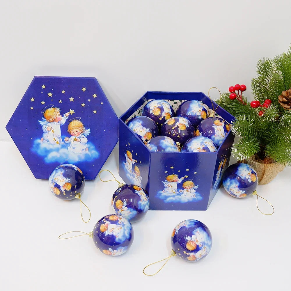 14pcs Christmas Mirror Ball Ornaments – Bright Hanging Decoration Ball Set