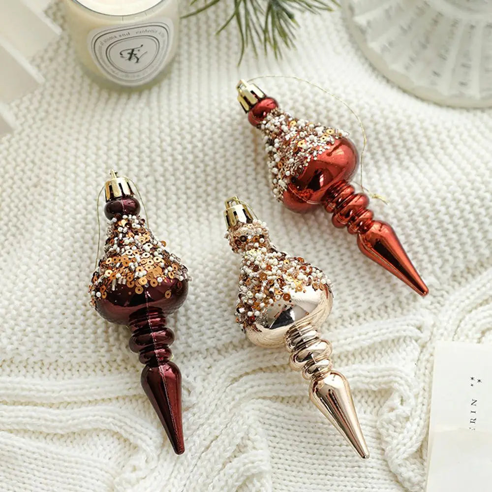 Ornament Collection - Christmas Ball Pendants Set – Plastic Hanging Tree Ornaments Box (Festive Baubles Decor)