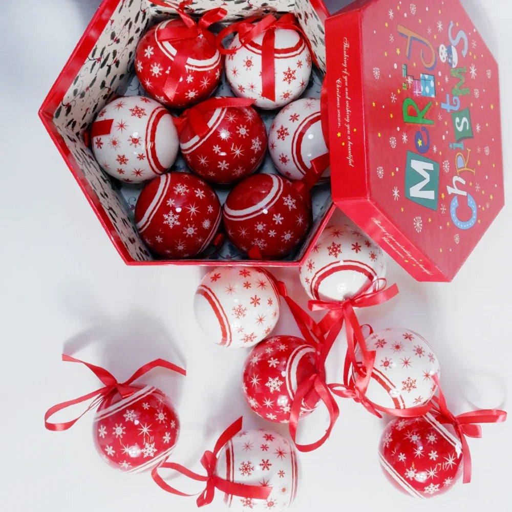 14pcs Christmas Mirror Ball Ornaments – Bright Hanging Decoration Ball Set
