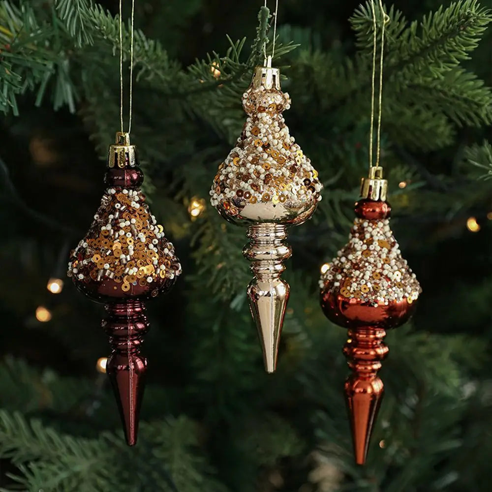 Ornament Collection - Christmas Ball Pendants Set – Plastic Hanging Tree Ornaments Box (Festive Baubles Decor)
