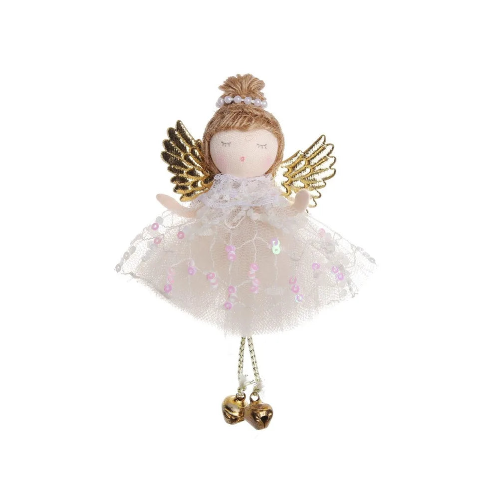 Ornament Collection - Plush Angel Christmas Ornament – Soft Velvet Hanging Angel Doll Decoration