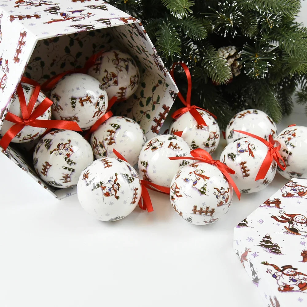 14pcs Christmas Mirror Ball Ornaments – Bright Hanging Decoration Ball Set