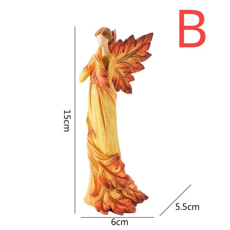 Resin Angel Ornament – Elegant Handmade Decorative Figurine