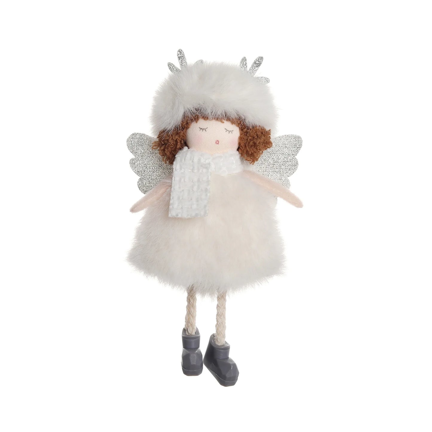 Ornament Collection - Plush Angel Christmas Ornament – Soft Velvet Hanging Angel Doll Decoration