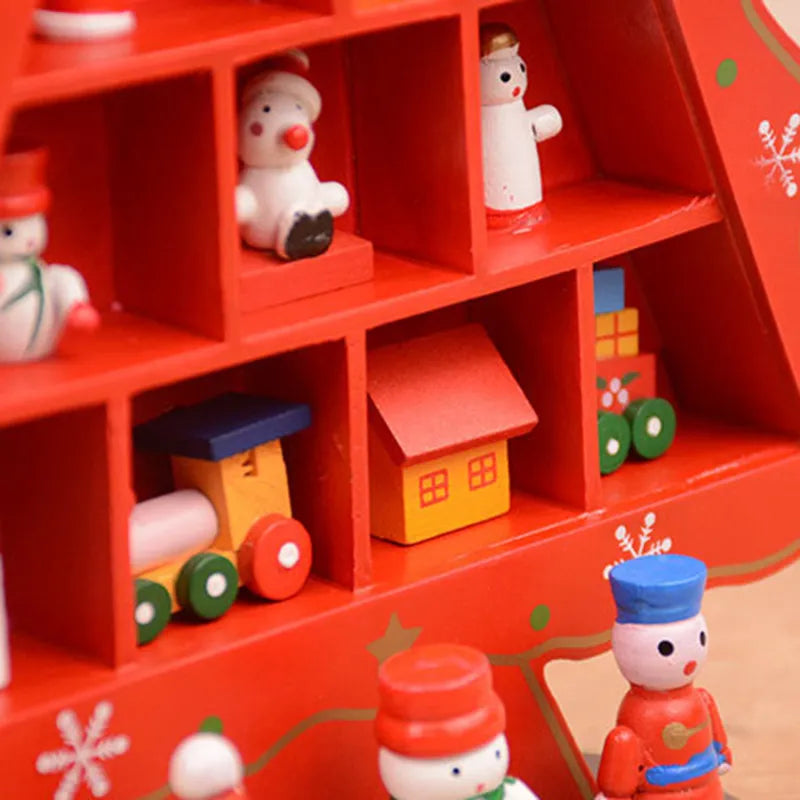 Wood Collection - Wooden Christmas Tree Creative Scene