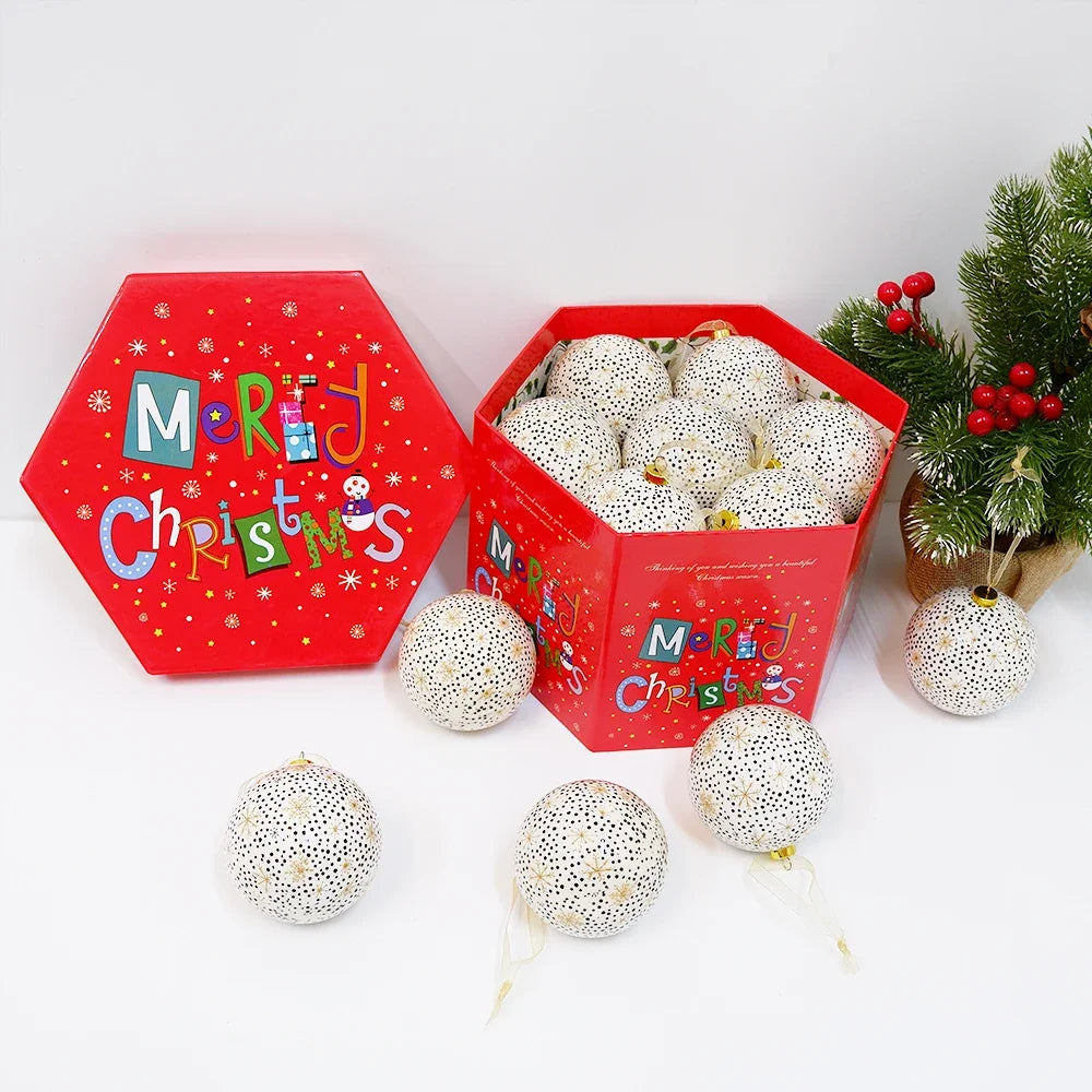 14pcs Christmas Mirror Ball Ornaments – Bright Hanging Decoration Ball Set