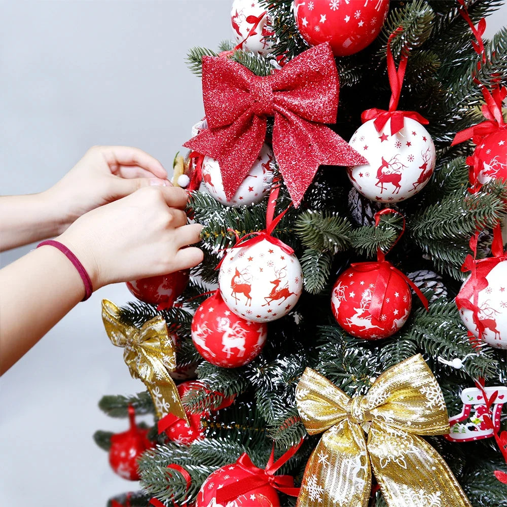 14pcs Christmas Mirror Ball Ornaments – Bright Hanging Decoration Ball Set