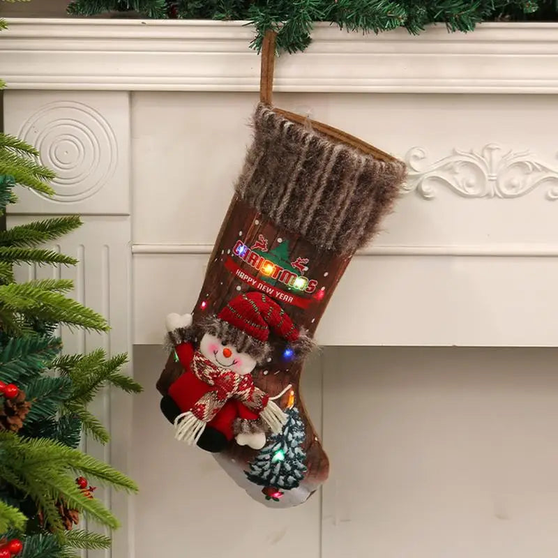LED Christmas Stocking – Light-Up Festive Hanging Decoration
