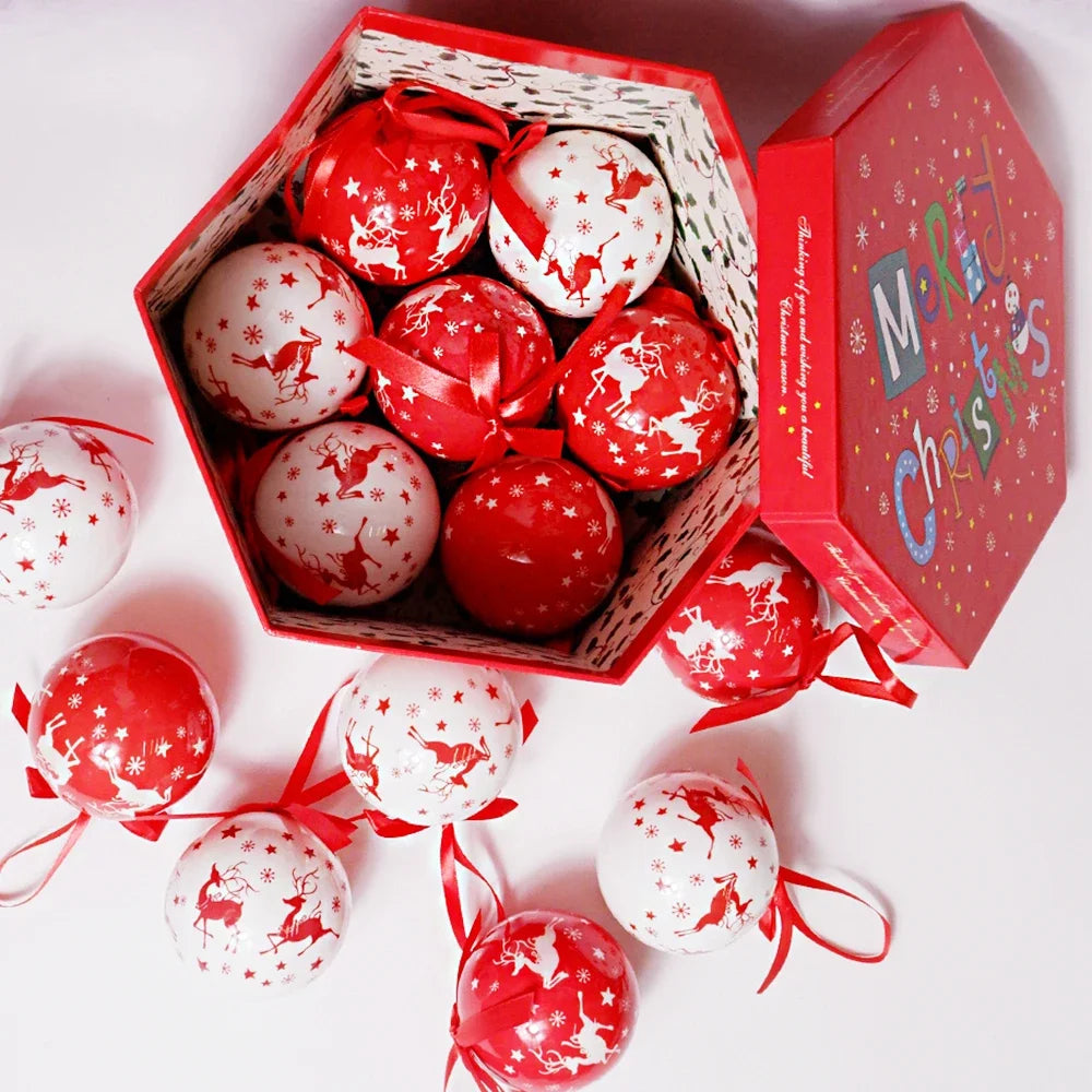 14pcs Christmas Mirror Ball Ornaments – Bright Hanging Decoration Ball Set