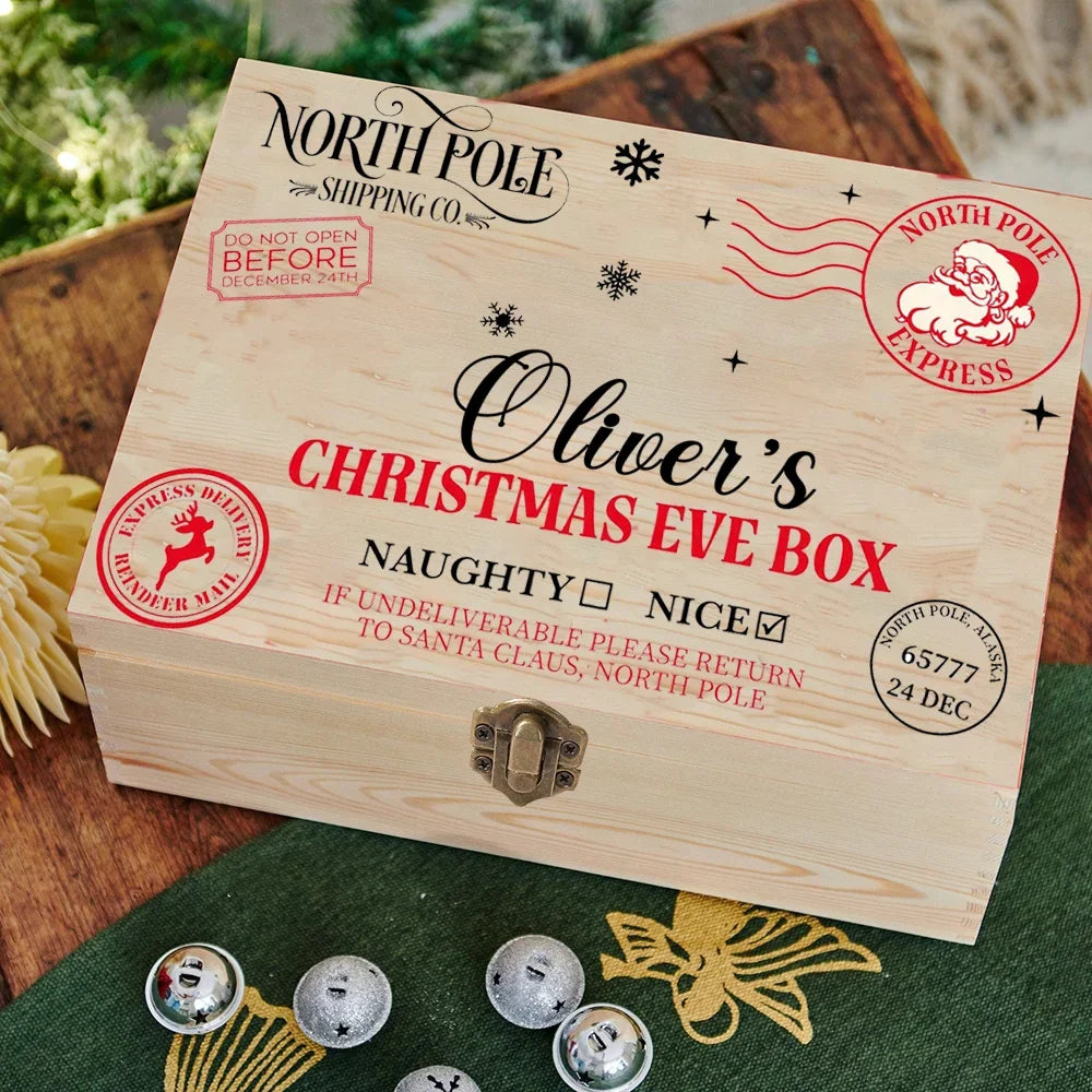 Personalised Collection - Personalised Wooden Jewelry Box – Custom Name Keepsake Gift for Christmas